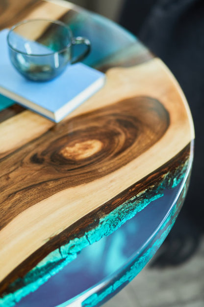 Bespoke Walnut Coffee Table -Azure Symphony collection