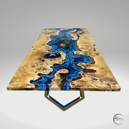 Mystic ResinRadiance Table - #Resin Masterpiece poplar wood