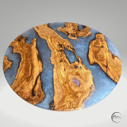 Olive Twilight Circular Table - #Resin Masterpiece