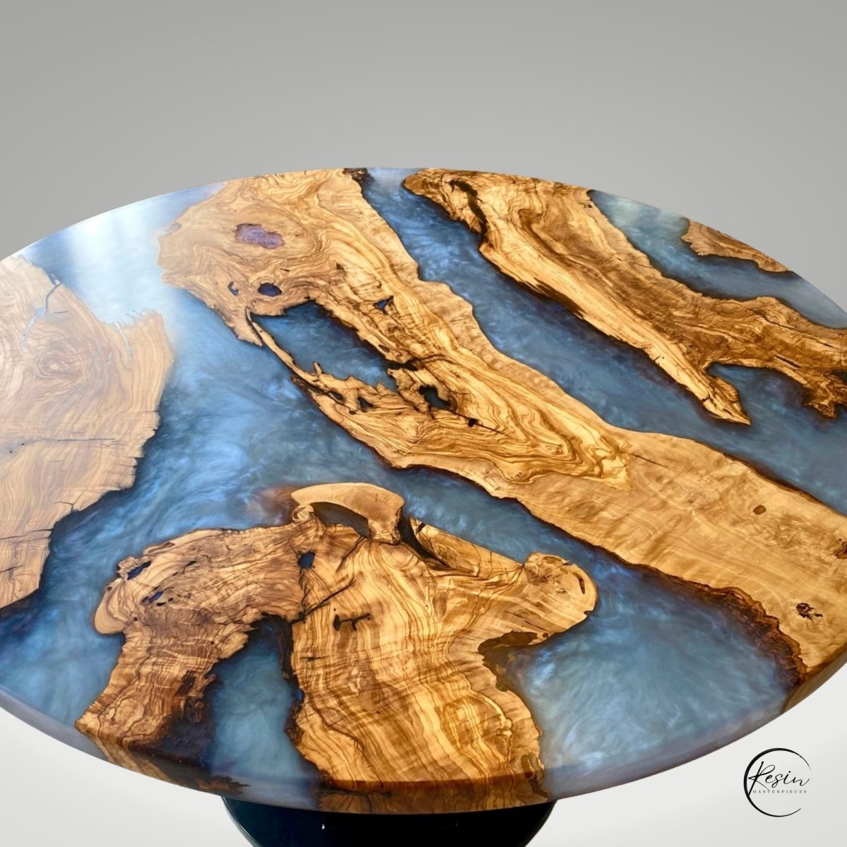 Olive Twilight Circular Table - #Resin Masterpiece